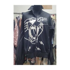 Puma Hoops Graphic Logo DIDN'T FLINCH 73 Men's Zip Up Jacket SZ Small